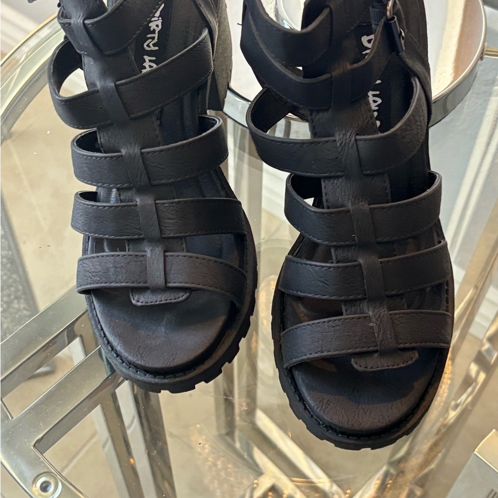 Dirty Laundry Black Heeled Sandals